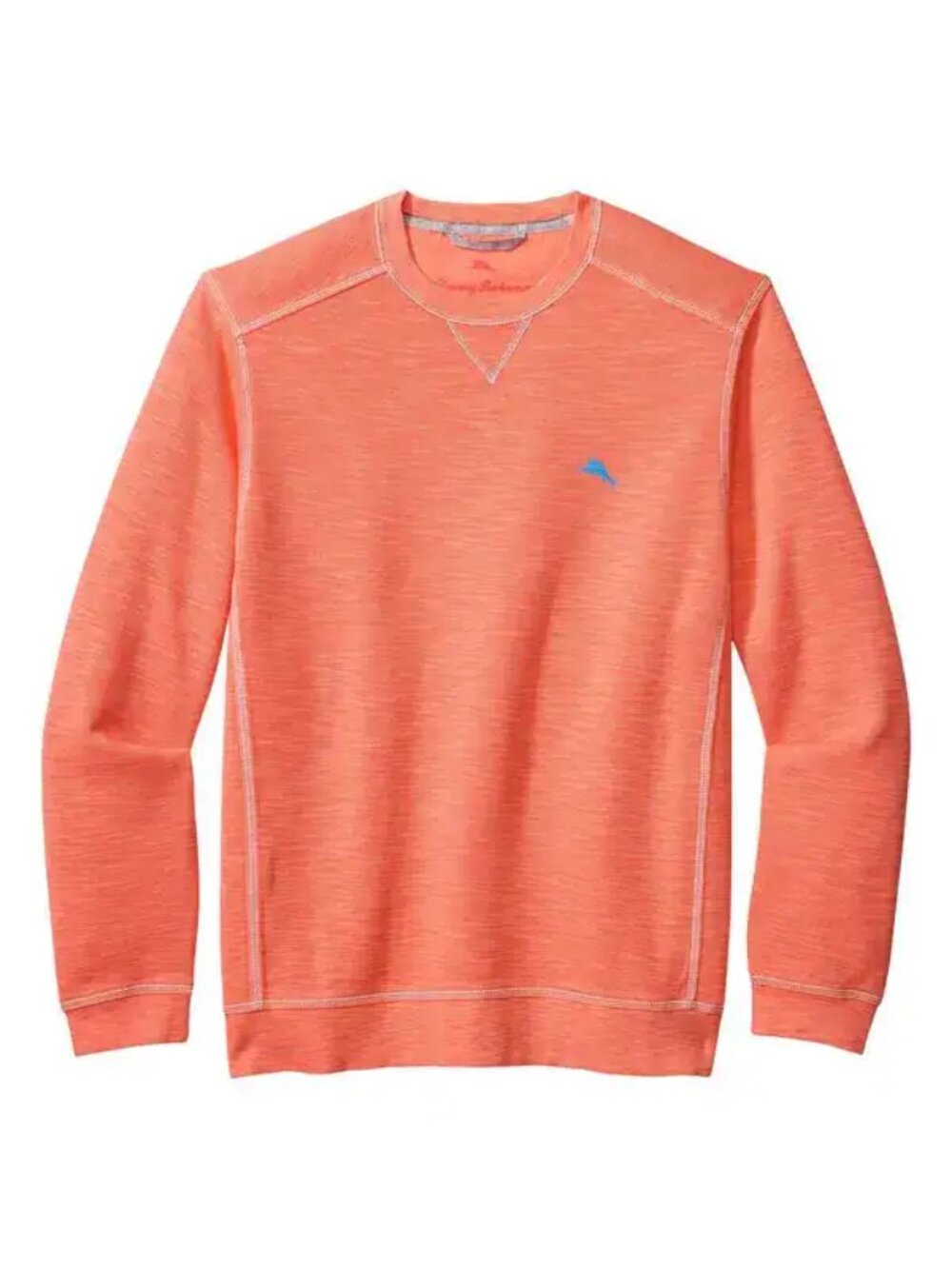 Tommy Bahama Tobago Bay Crewneck Pullover Sweatshirt Orange Marlin Large Tall